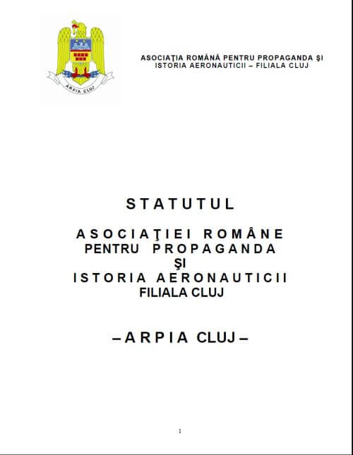Statut Arpia filiala Cluj